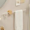 Towel Bar No Drilling Wood Towel Holder Bathroom Shelves Bathroom Organizers Towel Hang  Kitchen Storage Rack Toalleros