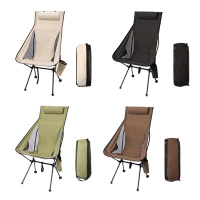 Silla plegable para exteriores con bolsa de almacenamiento, silla de pesca transpirable, resistente al desgaste, resistente a desgarros, con almohada