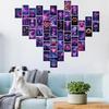Wall Collage Postcard Set 50X Romantic Sunset Wall Collage Cards Decor Artistic Wall Pictures for Tile and Glass Walls Room