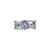 Design Temperament Ring Women'S Ring Classic Four-Claw Simulation Diamond Ring Proposal Engagement Ring