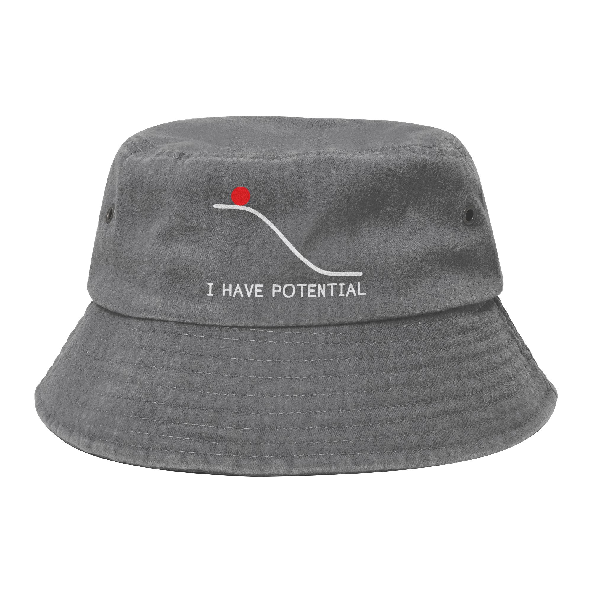 Style I Have Potential Energy Funny Physics Math Jokes Bucket Hat Women Sports Fishing Hats Spring Picnic Headwear One Size