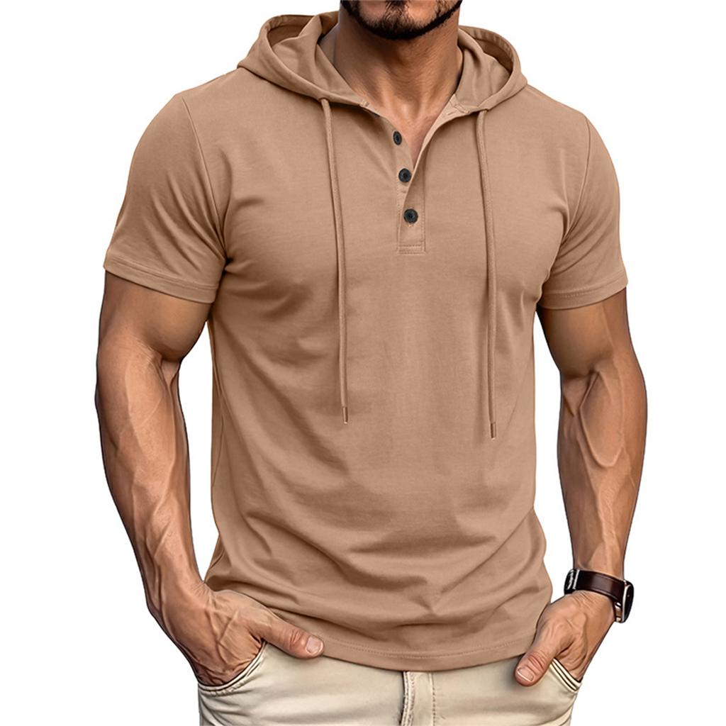 Herren Polohemden Kurzarm Mit Kapuze Klassische Passform Polohemden für Herren Stilvolle T-Shirts für Herren Übergroße T-Shirts für Herren