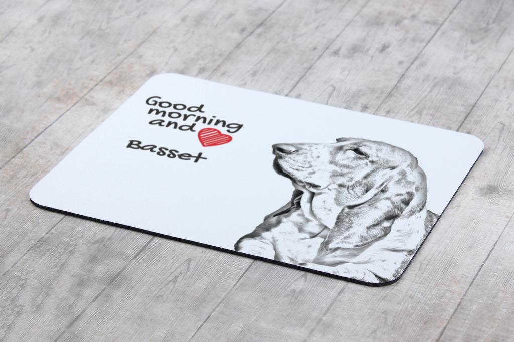 Basset Hound - Mouse Pad with Print, Personalized Dog-themed Mouse Pad, Unique Gadget for an Office Worker by Art-Dog Brand