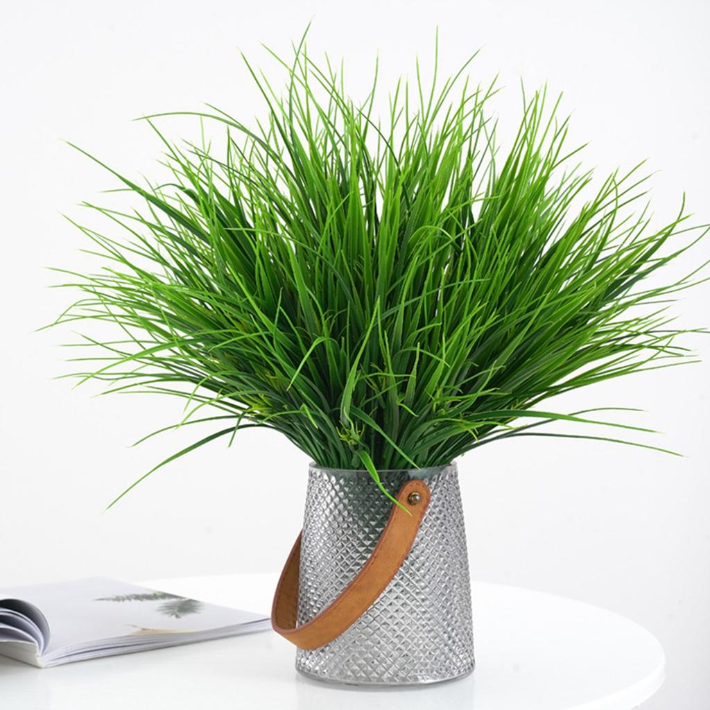 2PCS Plastic Grass Household Products Vase For Home Decor Christmas Craft Supplies Wedding Decorative Flower Artificial Plants