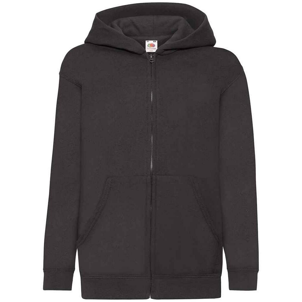 Felpa Con Cappuccio E Zip Aperta Fruit Of The Loom Bambino (14-15 Anni) Azzurro