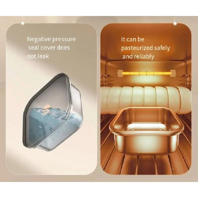 Portable Wireless Water-Free Heating Lunch Box Small Capacity for Baby Camping Trips LCD Display Rechargeable Electric Lunch Box