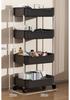 Mobile Storage Rack Trolley Kitchen Bathroom Bedroom Multi Storey Snacks Storage Rack with Wheels Organizer Home Accessories