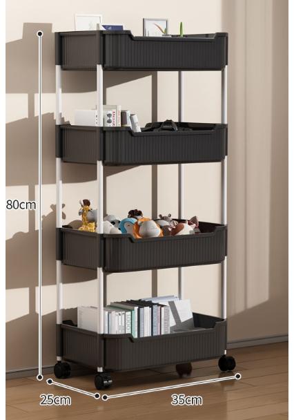 Mobile Storage Rack Trolley Kitchen Bathroom Bedroom Multi Storey Snacks Storage Rack with Wheels Organizer Home Accessories