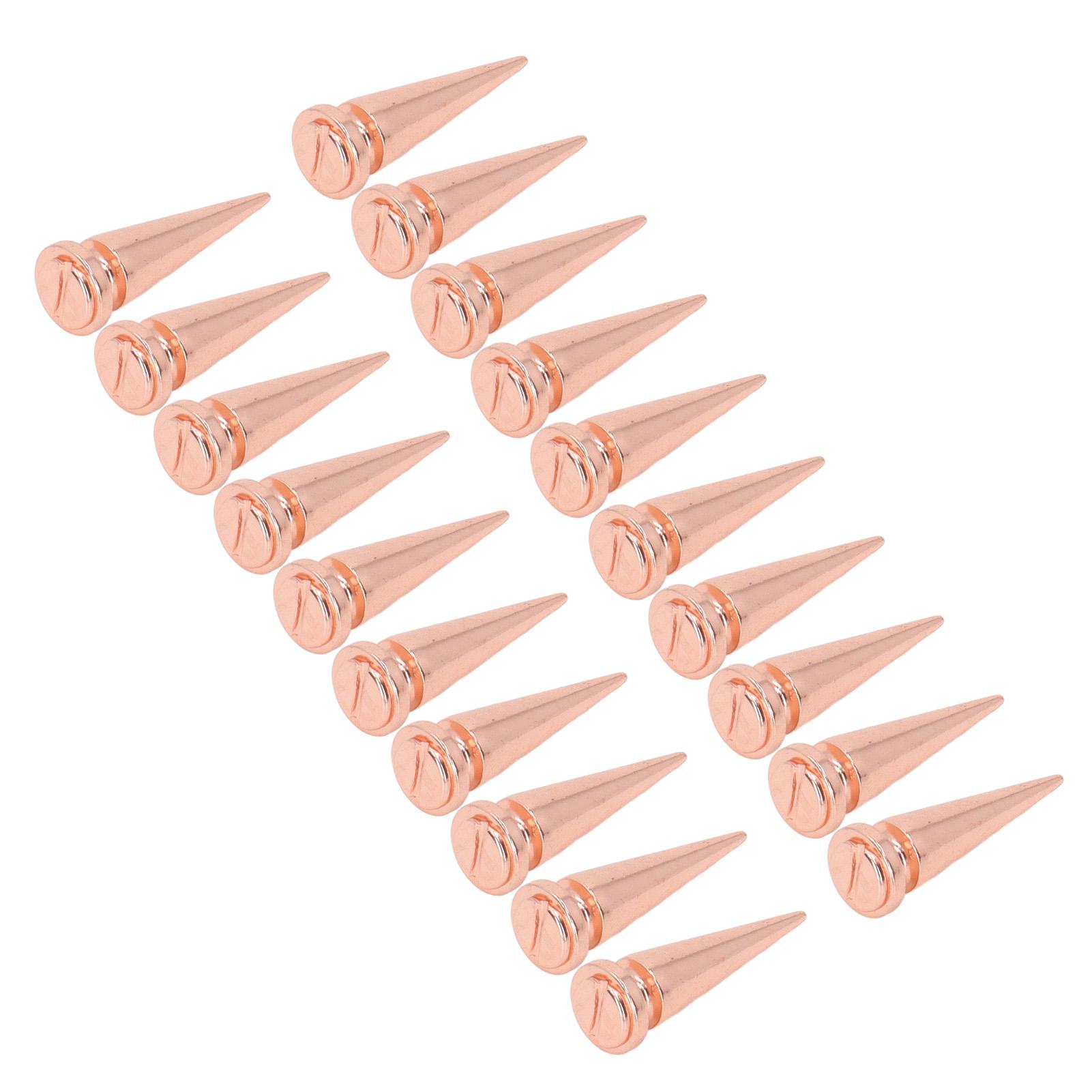 

20 шт. заклепок-конусов 10x29 мм, розовое золото, комплект для украшения одежды, сумка