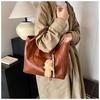 Large Capacity Minimalist Tote Bag for Women Soft Faux Leather Shoulder Handbag