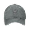 Frog Skeleton Baseball Caps Snapback Washed Denim Hats Outdoor Adjustable Casquette Streetwear Baseball Cowboy Hat for