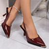 2026 Spring/Summer Women's Versatile Solid Color Pointed Toe Stiletto Heels