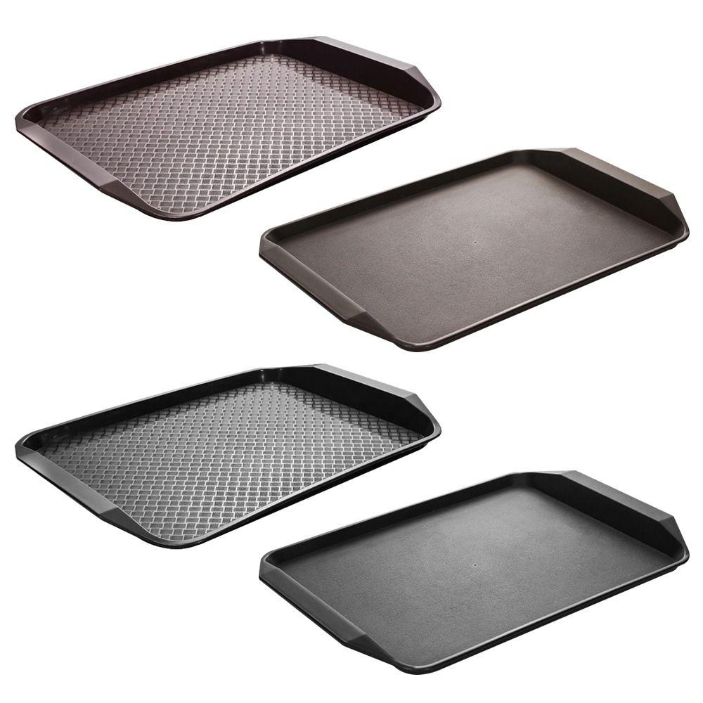 New 43*30cm Tray Plastic Non-Slip Food Serving Tray Rectangular Fast Food Tray