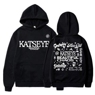 Kpop Katseye Beautiful Chaos Album Tour Hoodies Mode Retro Harajuku Heren Dames Sportkleding Fleece Oversized Trainingspak Streetwear
