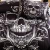 Black White Design Skull Victorian Baroque Gothic Return to The Ancients (1 Comforter +2 Pillowcases Without Pillow Core)At Home