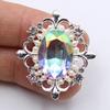 10PCS 30*34MM NEW Acrylic Button Pearl Rhinestone Silver Alloy Buttons Diy Flatback Embellishments Dress Decoration Accessories