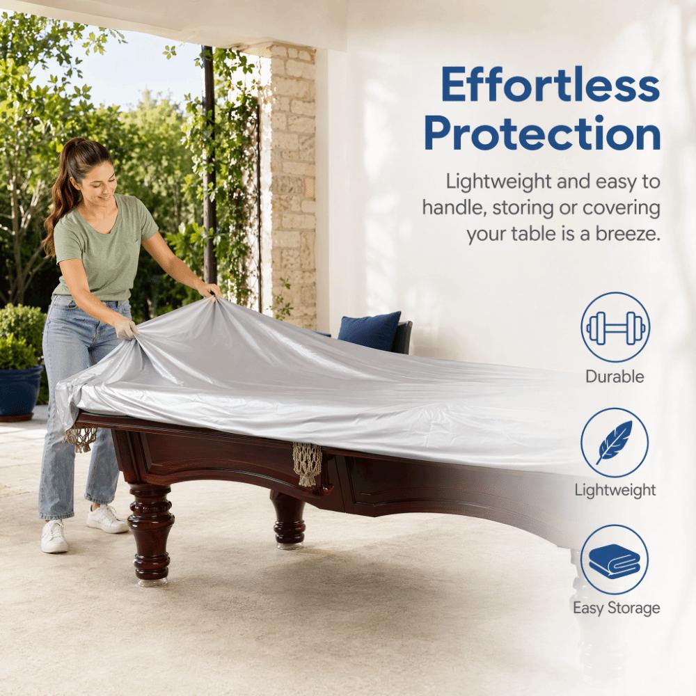 Black Pool Table Cover Oxford Cloth Protective Case Billiard Table Cover Indoor Outdoor Use