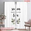 2pcs 2D Flat Printing Curtains Floral Season Love 100% Polyester Fabric Without Electricity Festive Holiday Use for Outdoor and