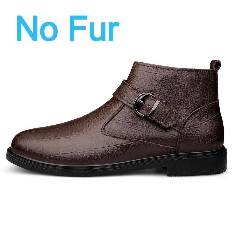 High-end Genuine Leather Men Shoes Italian Black Formal Boots Winter Chelsea Boots British Style Dress Business Boots for Men