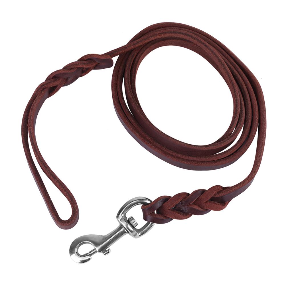 3Types Pet Dog Leash Safety Rope Cowhide and Leather Belt For Walking Running Training