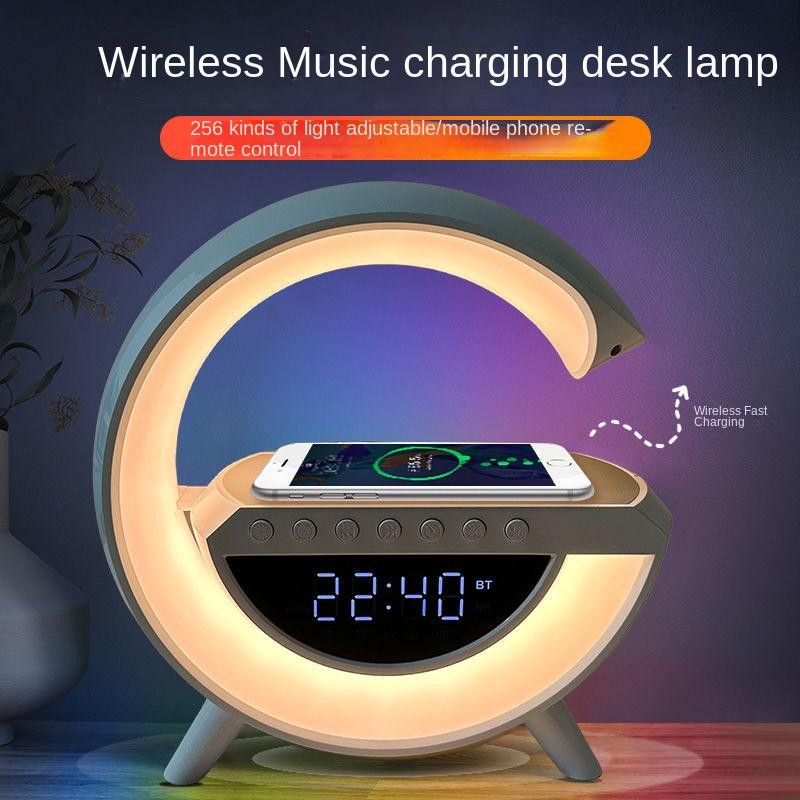 

Беспроводная зарядка Bluetooth-динамик ночник будильник музыкальная атмосфера свет Bluetooth-динамик подарок на день рождения для мальчиков