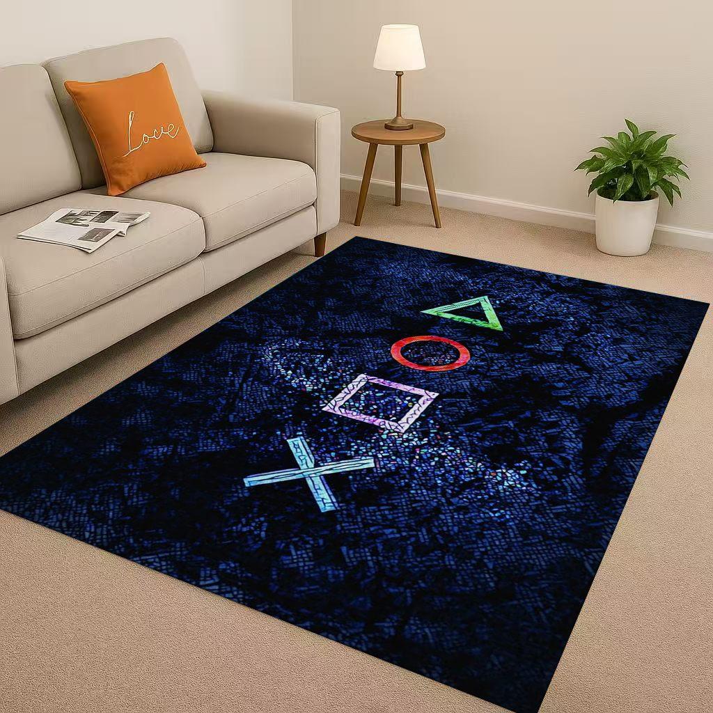 Retro Game Zone Sign Gamer Controller Living Room Non-Slip Area Rug Carpet for Bedroom Kids Playroom Sofa,Home Decor Doormat