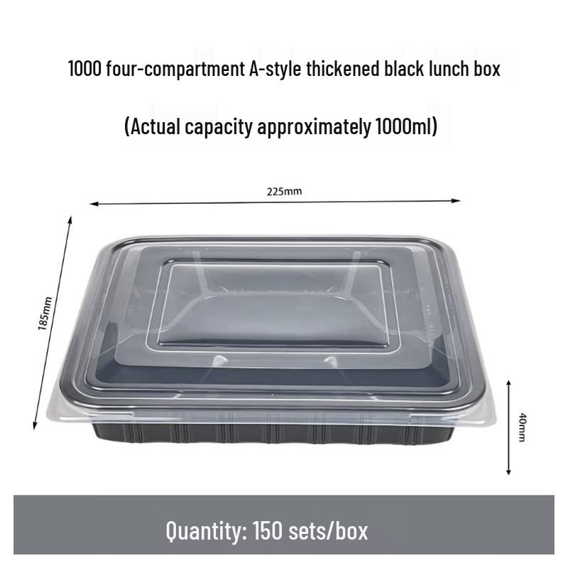BOUSSAC Disposable Meal Prep Containers with Lids, 150 Count