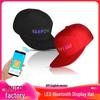 Bluetooth LED Light-Up Hat with English Display - Customizable Text Via Mobile App for Festivals and Performances