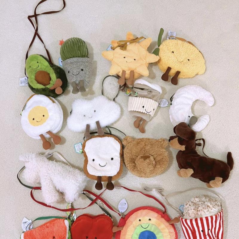 Popcorn Bear, Egg, Cloud, and Sausage Doll Bags: Crossbody & Backpack Collection