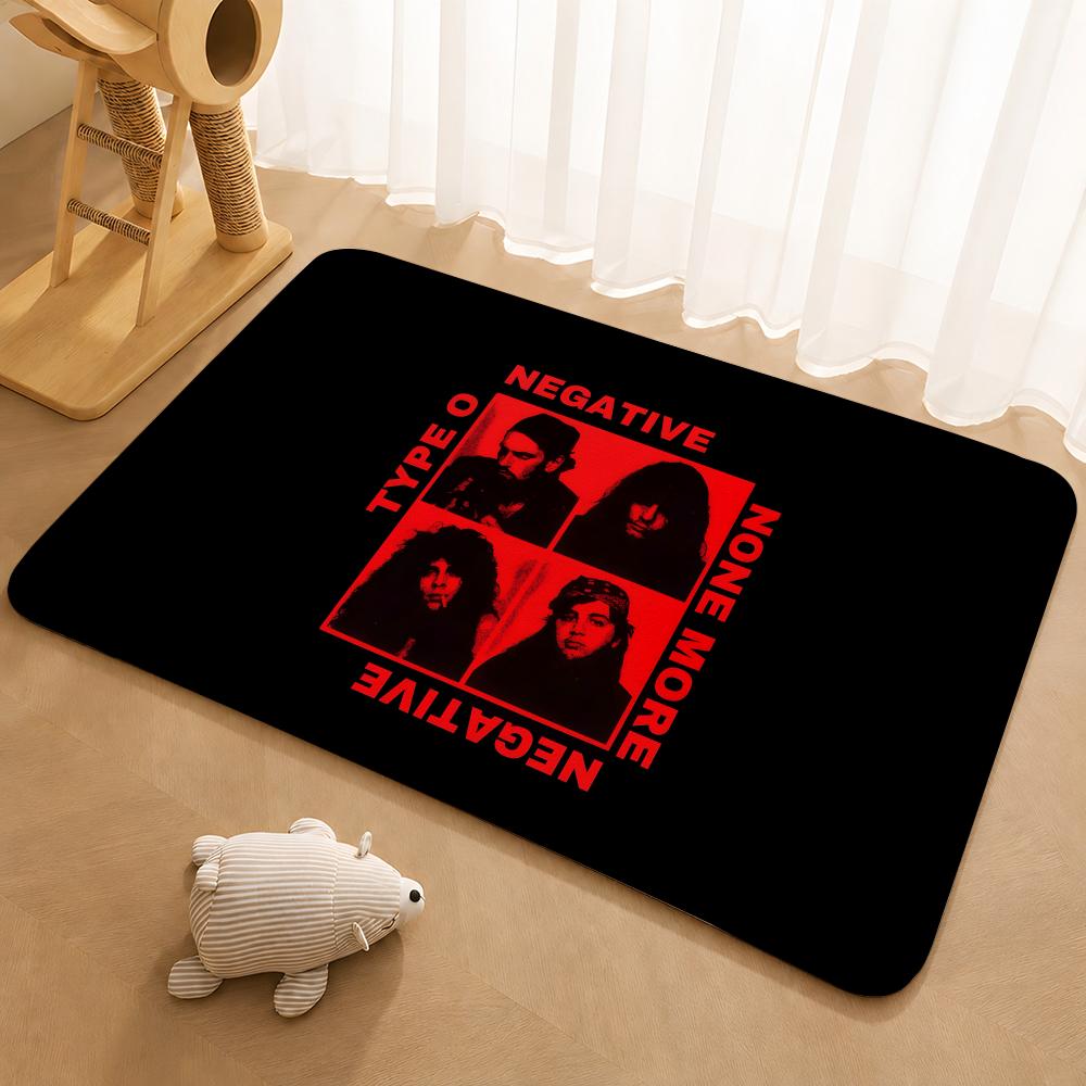 Type O Negative Anime Floor Mat Floor Mat Soft Flannel Non-Slip Door  Rug for Living Room