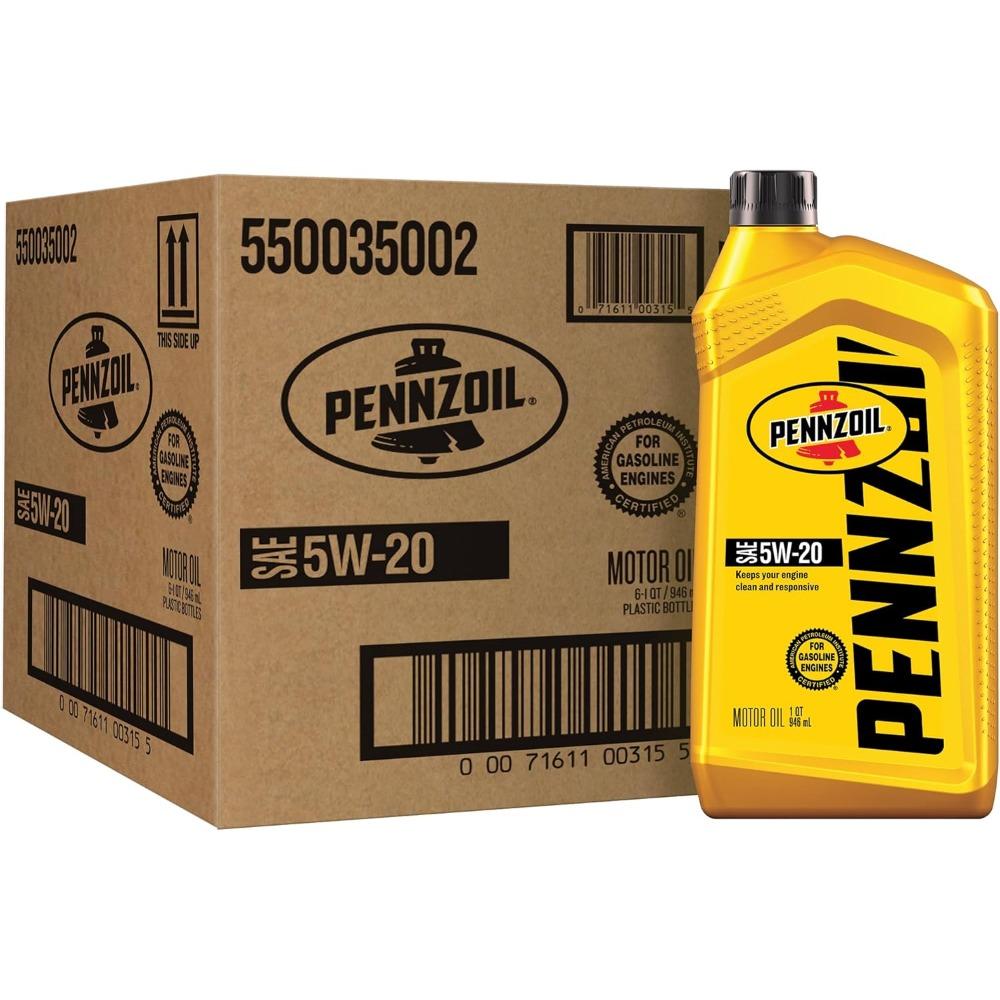 

Pennzoil 5W-20 Звичайне моторне масло Для щоденного змащування двигуна та захисту від зносу 5W-20(6x1 qt)