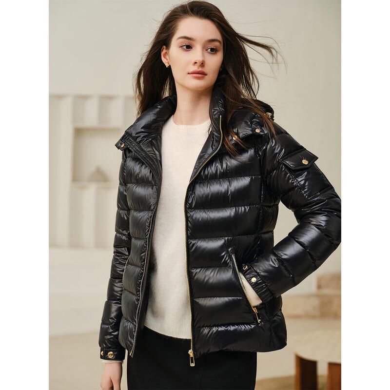 GIOVANNI VALENTINO Women's Hooded Short Goose Down Jacket