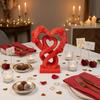 Modernes Herz-Rosen-Ornament Romantisches Herz-Statuen-Ornament Kreatives Liebes-Ornament Valentinstagsgeschenk
