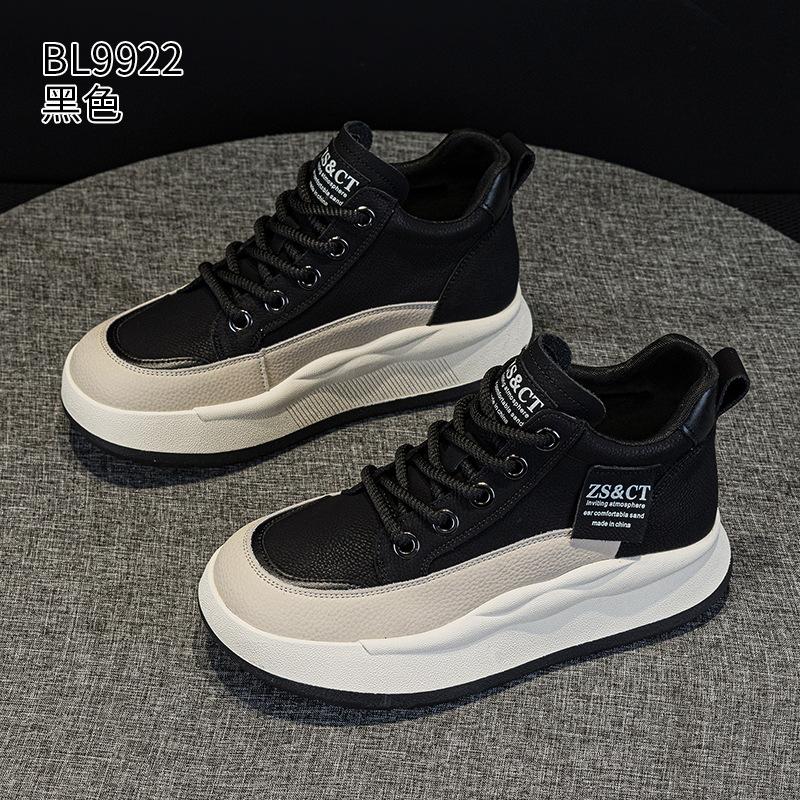 Board Shoes for Women In Autumn and Winter of 2026  New Casual Height Increasing Thick Soled and Plush Casual Shoes