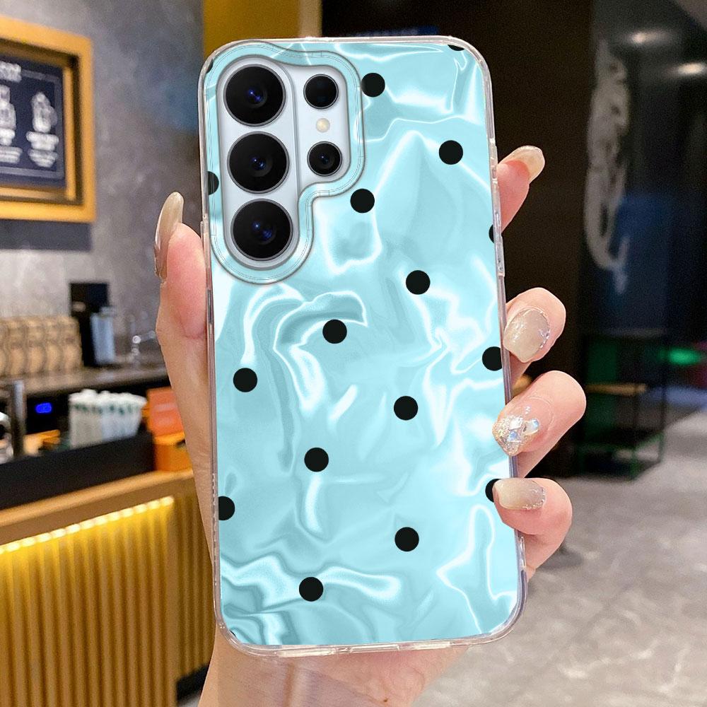 Elegant Phone Case For Samsung Galaxy S26 S25 Ultra S24 Plus S22 S21 S20 S23 FE Artistic Colorful Circular Dots Cover Water Wave