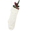Large Size Christmas Stockings Cable Knitted Texture Hanging Loop Design Holiday Stocking Decor 18 Inches Length