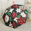 Santa Claus And Puppies Compact Travel Automatic Umbrella Retractable Design with 8-Rib Durability Lightweight All-Season Umbrella for Travel