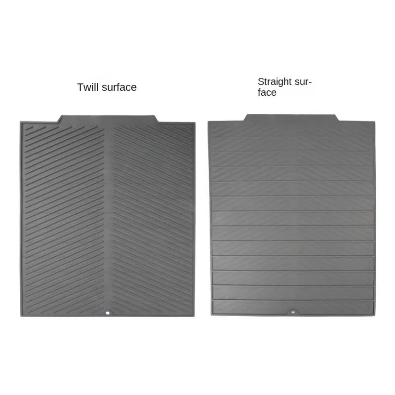 1PC Silicone Dreno Pad Secagem Tapete Potes Prato Dreno Tapete Para Cozinha Talheres Tapetes Antiderrapantes Anti-escaldante Coaster Utensílios De Cozinha