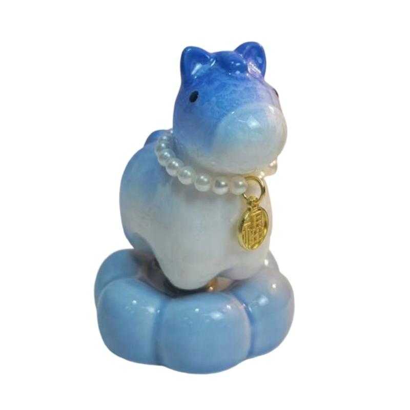 

Handmade Rotating Lucky Horse Ornament Chinese New Year Ceramic Horse Decoration For Home Table Decors