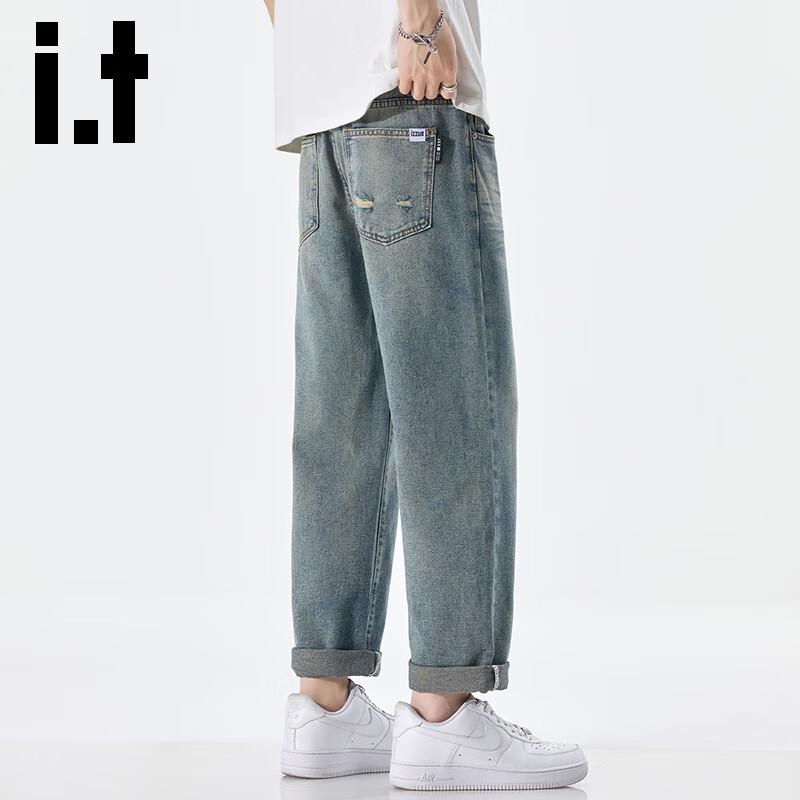 

izzue it Мужские винтажные джинсы прямого кроя M