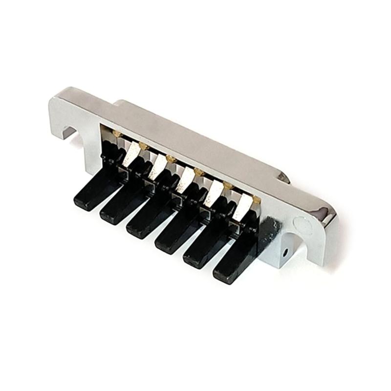 Guitar Bridges with Studs and Inserts Replacement 6 String Electric Guitar Bridge Vintage 6 Style Stopbar Tailpiece