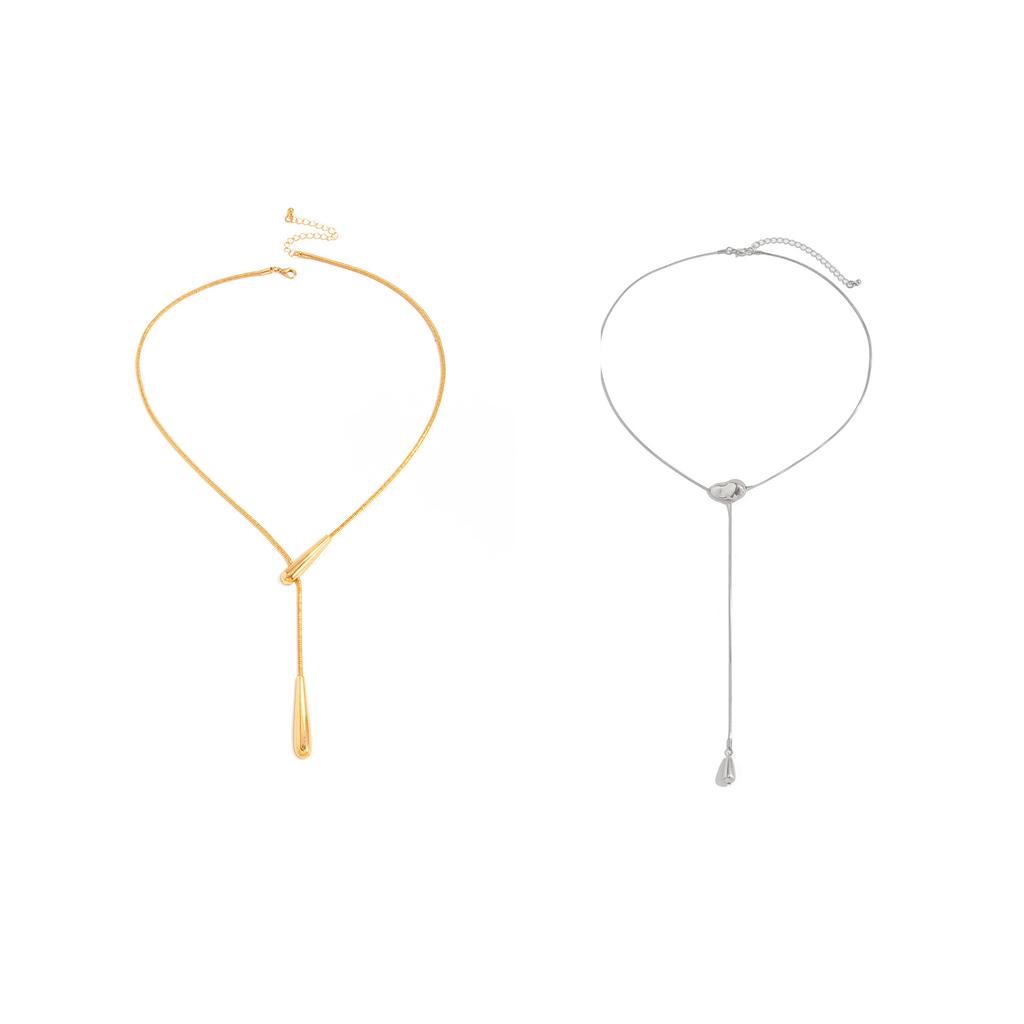Adjustable Snake Necklace Featuring Metallic Luster Irregular Shape High Quality Iron Sweater Chain for Women Gift