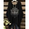 Top con Fantasia a Strisce Arcobaleno Tunic T-Shirt Donna T-Shirt Versatile Casual Vestibilità Larga Abbigliamento Bohemien Top Donna