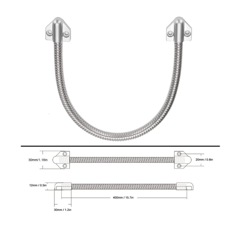 Controllo Accessi in Acciaio Inossidabile Cavo Montaggio Esterno Testa Metallica Anello Metallico Cavo Corazzato Anti-schiacciamento Linea Sicura Defender