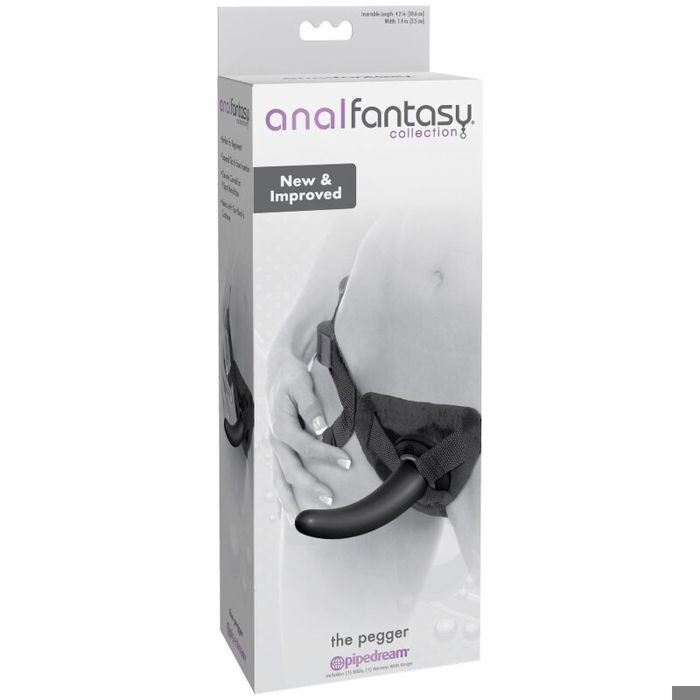 Gode ceinture anal - ANAL FANTASY - Noir - Nylon - Peluche