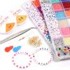28 Grids Glass Seed Beads Kit Letter Beads Imitation Pearls Beads Alloy Shell Beads For Jewelry Making DIY Earrings Bracelet