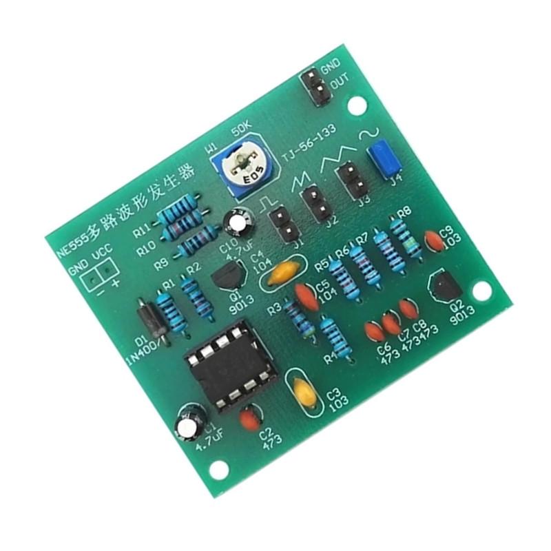 NE555 Mehrkanal-Wellenformgenerator-Kit: Rechteck-, Sägezahn-, Dreieck-, Sinuswellen