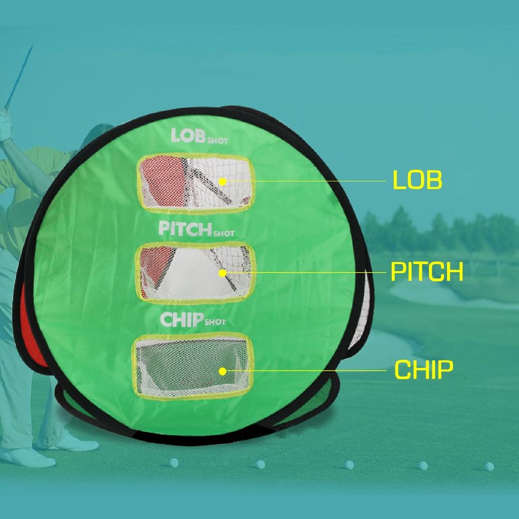 4 In 1 Portable Golf Chipping Pitching Cages Mats Indoor Outdoor Practice Net Golf Training Aids Net for Golf Beginners