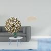 Rustic Iron Wall Art Sculpture with 3D Scenic Design And Anti Skid Round Area Rug for Office Living