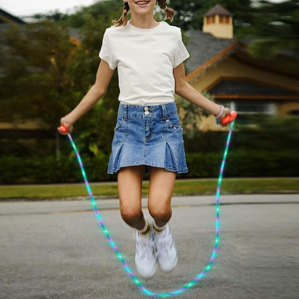 Portable Training Fitness Skipping Rope Jump Ropes Sports LED Luminous